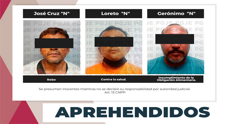 Aprehenden a 3 sujetos por la comisión de diversos delitos en La Paz y Mulegé  