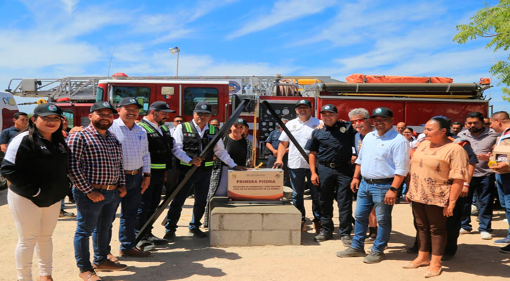 Colocaron la primera piedra de la Estación de Bomberos y Protección Civil en La Ribera