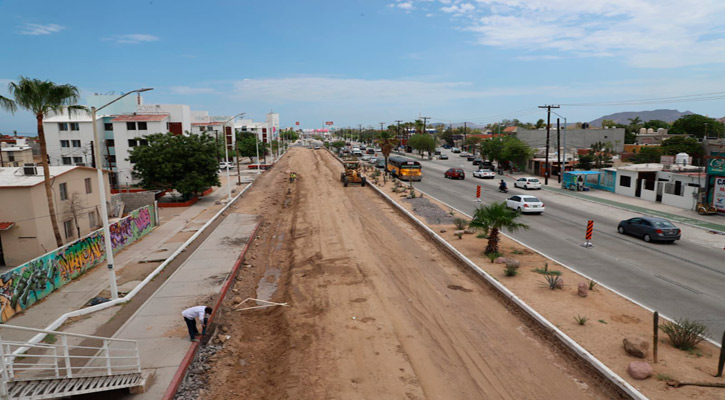 Se han reconstruido más de 6 mil metros lineales en bulevares Forjadores y Olachea en La Paz