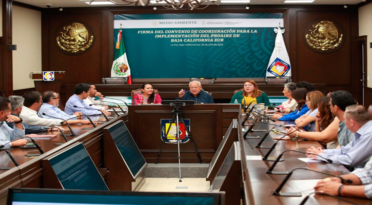 Firman convenio de trabajo para mejorar la calidad del aire el gobierno de BCS y Semarnat