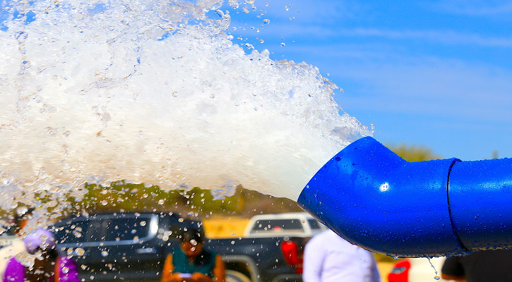 Supervisan aforo del pozo “El Chaparro” que se ubica en El Tezal