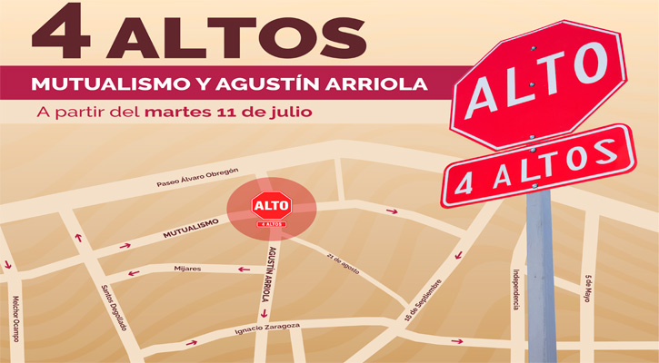 Instalarán crucero de 4 altos en calles Mutualismo y Agustín Arriola en La Paz