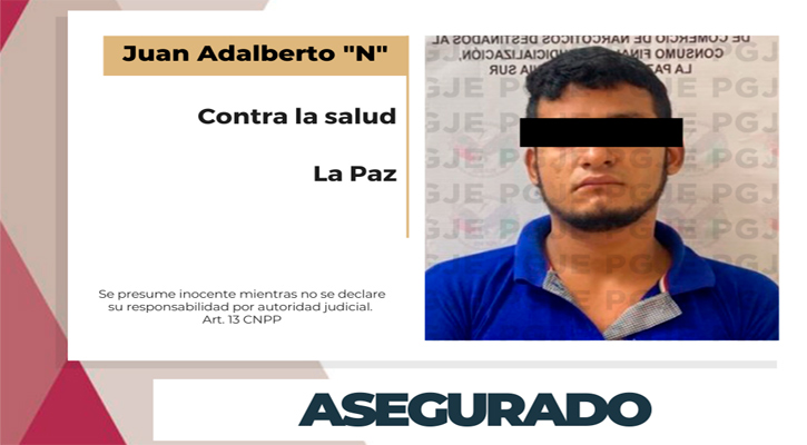 Aseguran a sujeto con 4,875 dosis de metanfetaminas