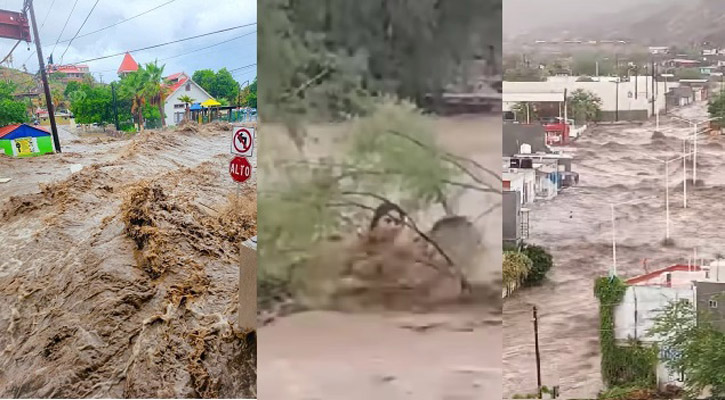 Arroyo en Santa Rosalía arrastró a una familia; el padre murió