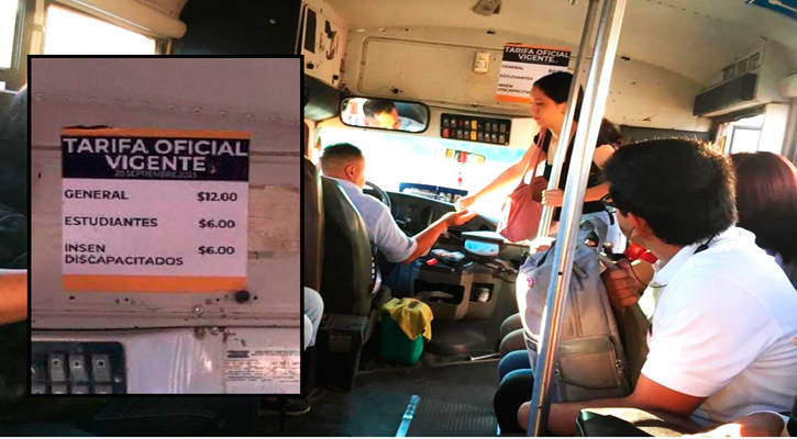 Sorprende a usuarios la nueva tarifa del transporte de 12 pesos en La Paz