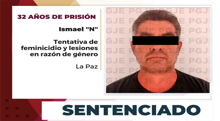 Sentencia a 32 años de prisión a culpable de feminicidio y lesiones en razón de género en Los Barriles