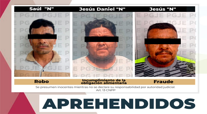 Aprehenden a 3 sujetos por su relación en diversos delitos en La Paz y Los Cabos Aprehenden a 3 sujetos por su relación en diversos delitos en La Paz y Los Cabos