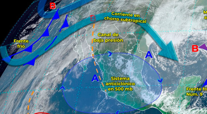 Frente frío se aproxima a BCS; pronóstico de chubascos en el norte del Estado