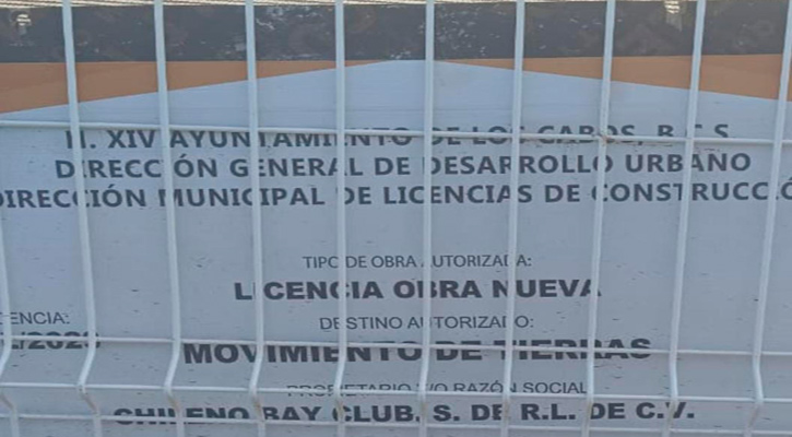 Verifican que obra que se realiza en el Chileno Bay esté apegada a la ley