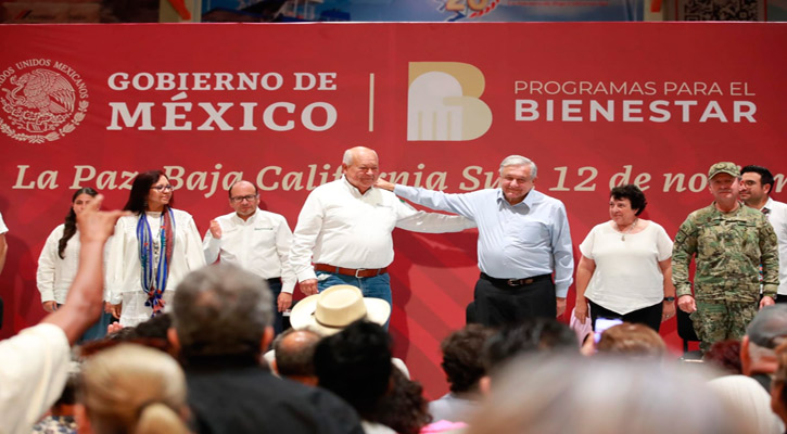 Anuncia AMLO diversos apoyos para BCS