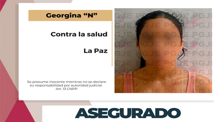 Aseguran a mujer con más de 4 mil dosis de droga en La Paz Aseguran a mujer con más de 4 mil dosis de droga en La Paz