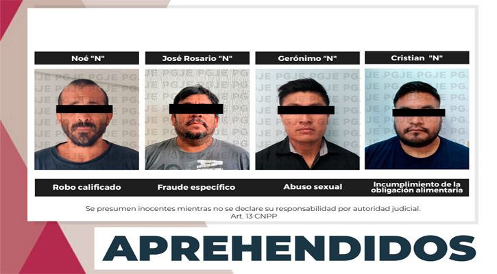 Aprehenden a 4 sujetos en Constitución, SJC y Santa Rosalía
