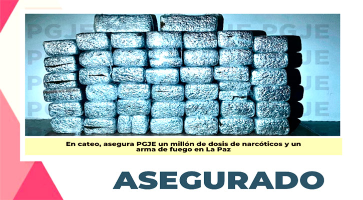 Aseguran más de 1 millón de dosis de narcóticos en La Paz