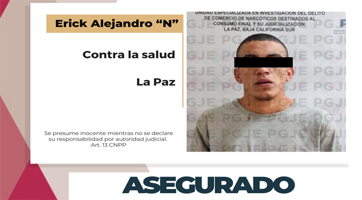 Aseguran a “El Billete” con 7,500 dosis de metanfetaminas en La Paz Aseguran a “El Billete” con 7,500 dosis de metanfetaminas en La Paz