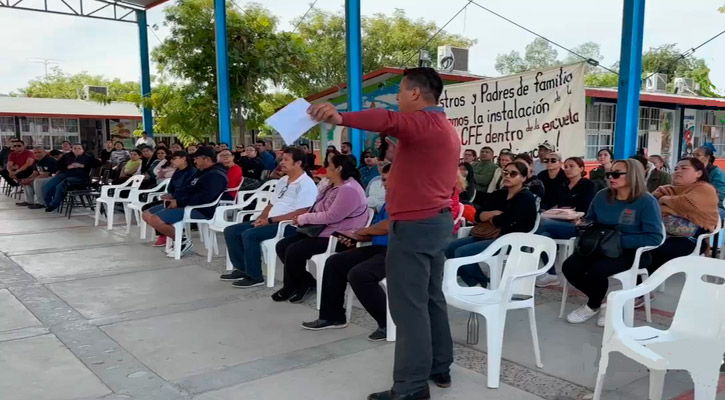 Ganan padres de familia; CFE retirará antena de la primaria Francisco Cota Moreno en La Paz