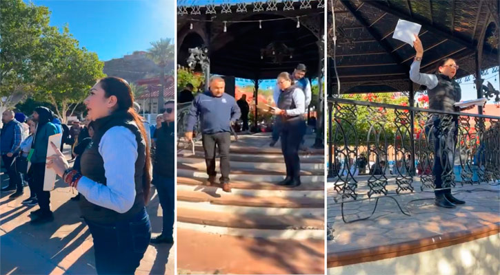 Irrumpe Alcaldesa de Mulegé en reunión sindical por paro de labores Irrumpe Alcaldesa de Mulegé en reunión sindical por paro de labores