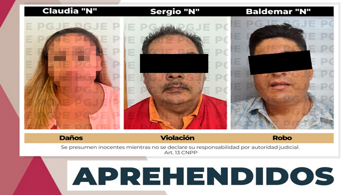 Aprehenden a 3 personas por la comisión de diversos delitos en SJC, La Paz y Guerrero Negro