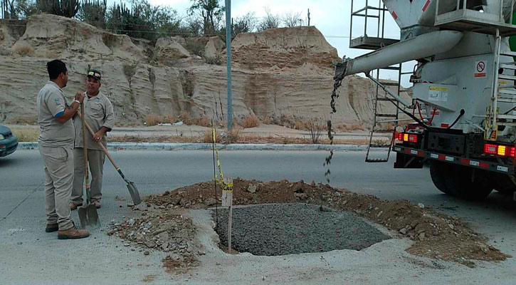 Se han rehabilitado 1,306 baches con el programa “Bacheo tras Fuga” en Los Cabos
