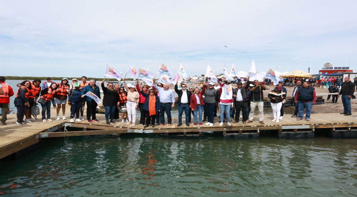 Entregó el Gobernador muelle flotante en Puerto Chale