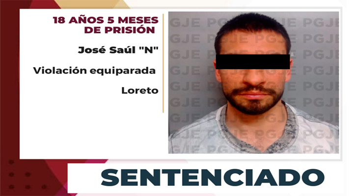 Sentenciado a más de 18 años de prisión contra sujeto culpable de violación en Loreto