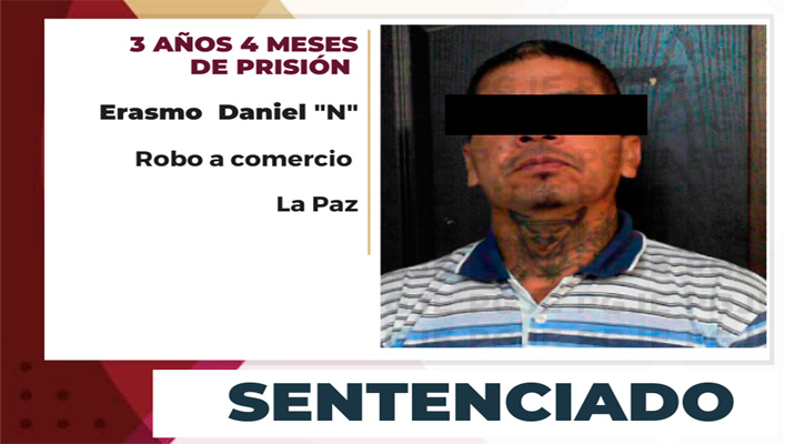 Pasará más de 3 años en prisión por robo en una tienda Oxxo en La Paz