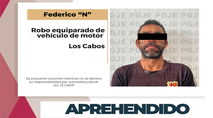 Aprehenden a “El Perico” por robo de vehículo en SJC Aprehenden a “El Perico” por robo de vehículo en SJC