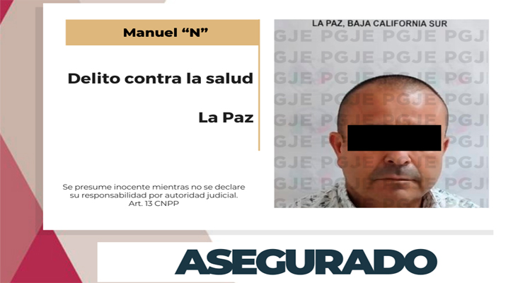Aseguran a un sujeto con cristal, cocaína y una pistola de postas en La Paz