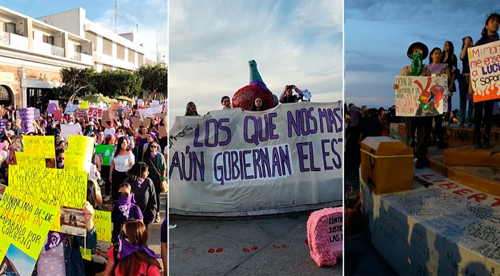 Conmemoran mujeres de BCS su día internacional; hubo pintas y reconocimientos Conmemoran mujeres de BCS su día internacional; hubo pintas y reconocimientos
