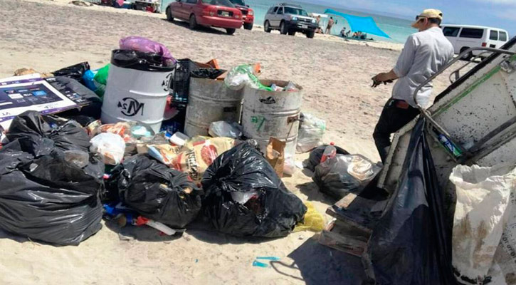 Estiman recolectar en Semana Santa 29 toneladas de basura en playas de La Paz