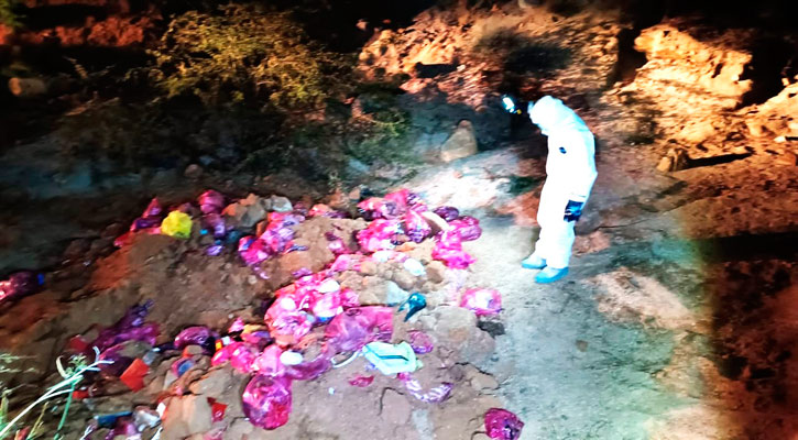 Encuentran más de 400 kilos de residuos biológico-infecciosos en La Paz; investiga la FGR Encuentran más de 400 kilos de residuos biológico-infecciosos en La Paz; investiga la FGR