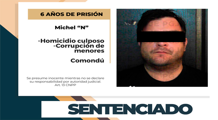 Pasará 6 años en prisión por homicidio culposo y corrupción de menores en Comondú