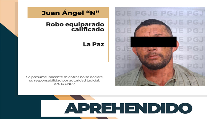 Aprehenden a un sujeto por robo con violencia en La Paz