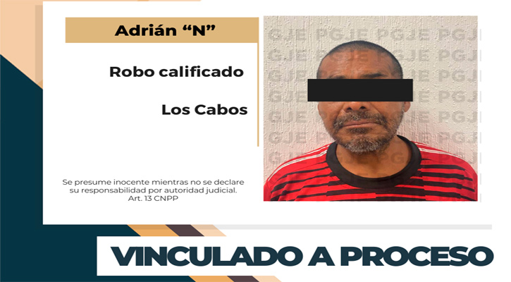 Vinculado a proceso imputado por robo en SJC