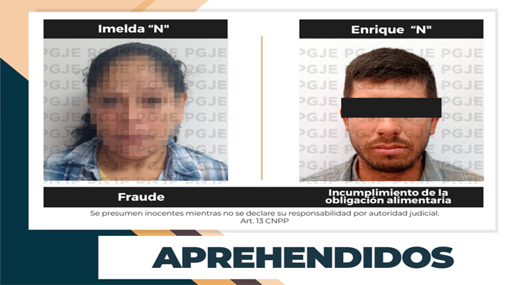 Aprehendidos por delitos contra la familia y fraude