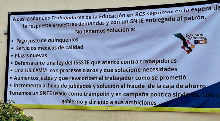 Disidencia magisterial plantea paros de labores por incumplimiento de acuerdos en BCS