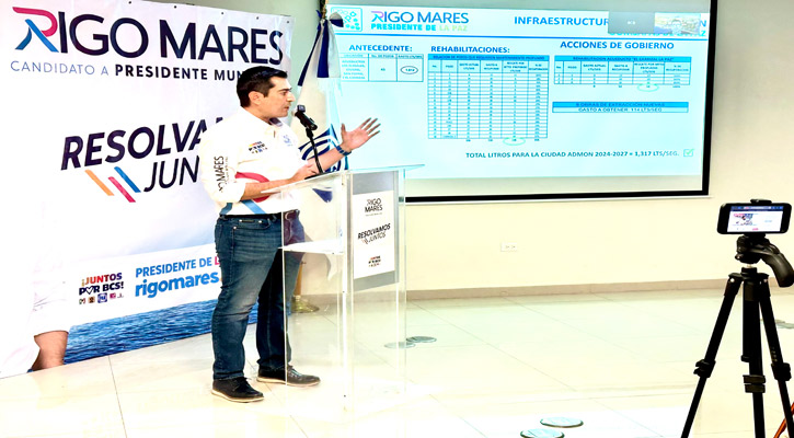 Lo que no hicieron por resolver los problemas de agua en La Paz, no lo harán en 3 años más, dice Rigo Mares