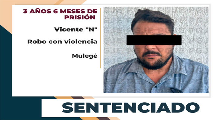 Sentenciado a más de 3 años de prisión por robo con violencia en Santa Rosalía