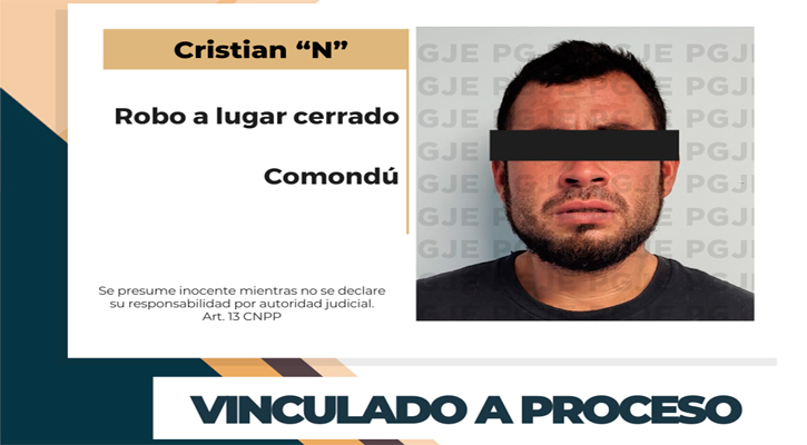 Vinculado a proceso por el robo a un negocio en Ciudad Insurgentes