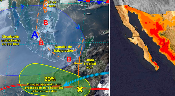 Dan seguimiento a inestabilidad atmosférica frente a costas del Pacífico sur
