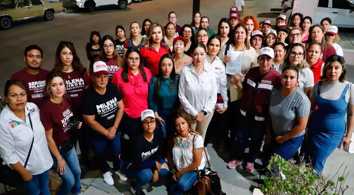 Respaldan mujeres de La Paz a Milena Quiroga Respaldan mujeres de La Paz a Milena Quiroga