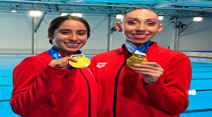 Glenda Inzuza y Daniela Estrada logra oro en la Copa Mundial de Natación Artística en París