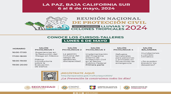 Abren registros para cursos y talleres en materia de protección civil en La Paz