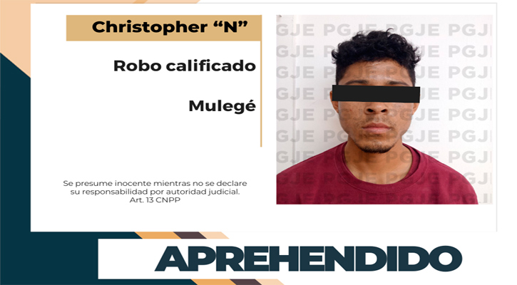 Aprehenden a imputado por robo con violencia en Mulegé Aprehenden a imputado por robo con violencia en Mulegé