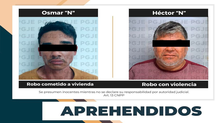 Aprehenden a 2 sujetos por la comisión de diversos delitos en La Paz y Los Cabos