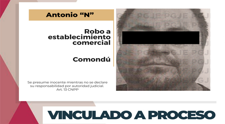 Vinculado a proceso por robo a comercio en Ciudad Constitución