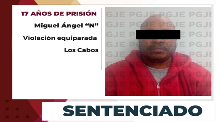 Pasará 17 años en prisión por violación equiparada en CSL