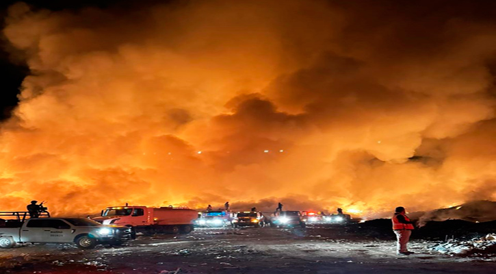 Incendio en el relleno sanitario de Palo Escopeta, afectó 23 hectáreas: Protección Civil Incendio en el relleno sanitario de Palo Escopeta, afectó 23 hectáreas: Protección Civil