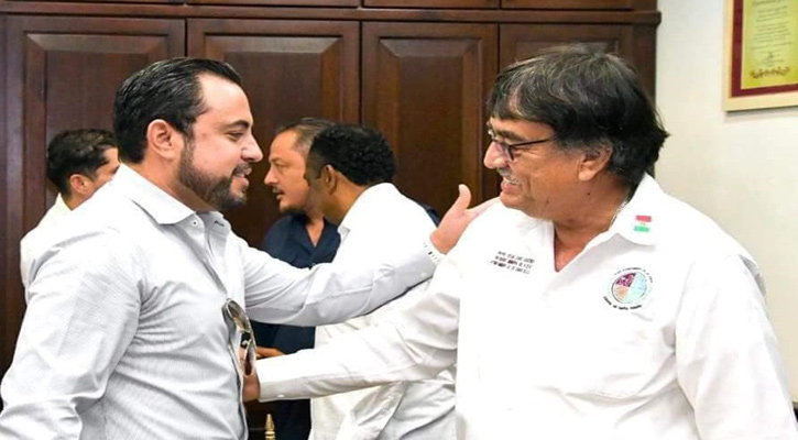 Se reúnen Oscar Leggs y Christian Agúndez para coordinar la entrega-recepción Se reúnen Oscar Leggs y Christian Agúndez para coordinar la entrega-recepción