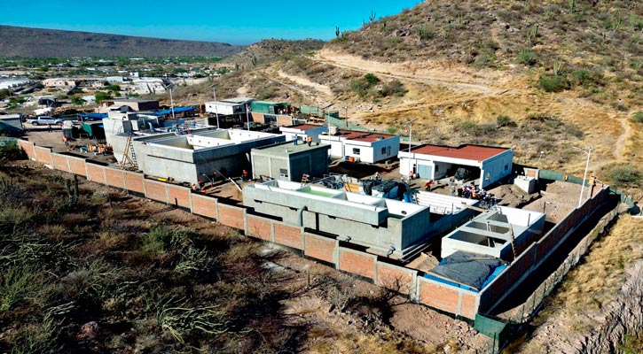 Avance del 80% en la construcción de la planta potabilizadora de agua de la presa de La Buena Mujer en La Paz