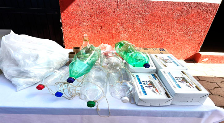 Enseñan en eco talleres al uso creativo de material reciclado en Los Cabos